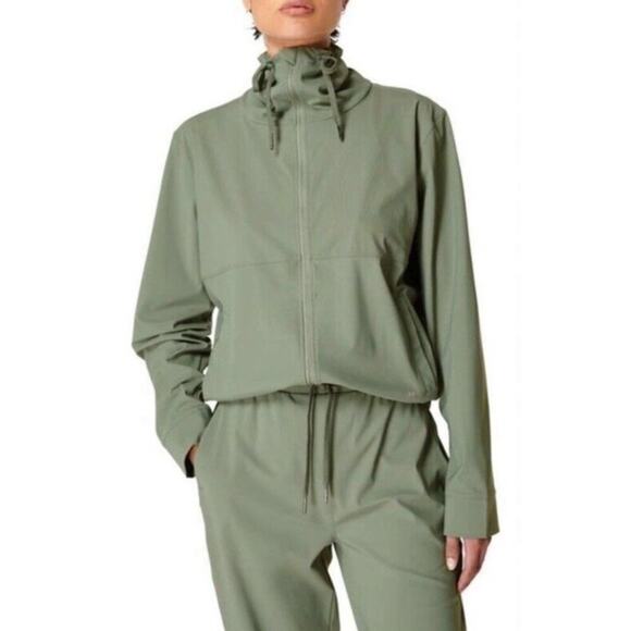 Sweaty Betty Explorer SET Jacket & Pants Athletic Athleisure Sporty Green Size S - Picture 1 of 16